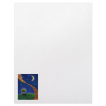 Fall night movie art fun painting for film lovers custom letterhead