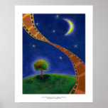 Fall night movie art fun painting for film lovers poster