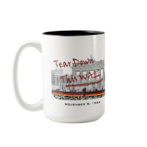 Fall of the Berlin Wall Anniversary mugs by cowboyannie Fall of the Berlin Wall Anniversary mugs