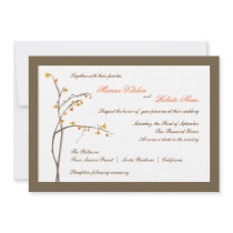 Fall or Autumn Wedding Invitation