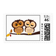 Fall Owls Postage Stamps