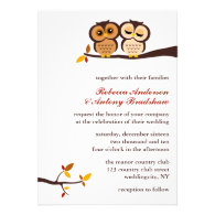 Fall Owls Wedding Invitation