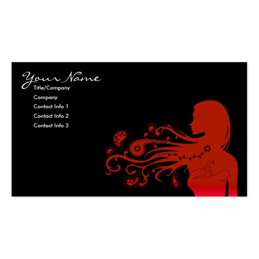 fall paisley business card