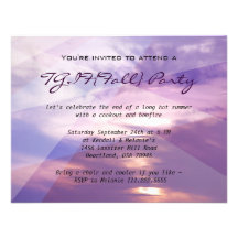 Fall Party Custom Invitiations Custom Invites