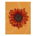 Fall Party Invitation - Orange Sunflower