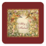 Fall pheasants square sticker