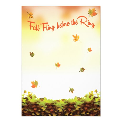 Fall Pin up Last Fling Before the Ring Invitation