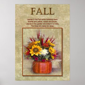 FALL POSTER - FLORAL ARRANGEMENT print