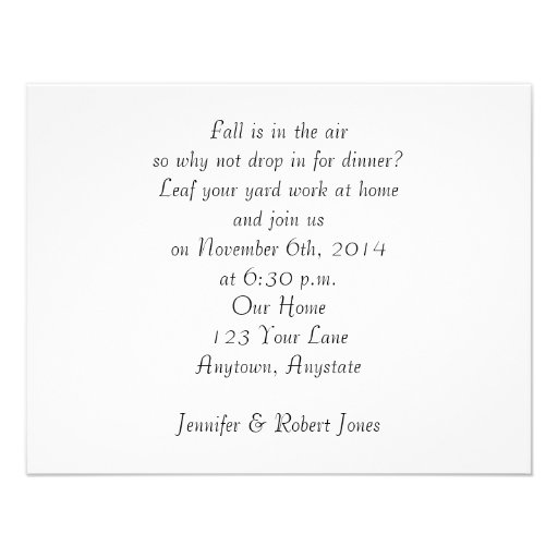 Fall Pumpkin and Wheat Invitation