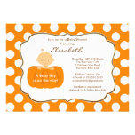 Fall Pumpkin Baby Boy Shower Invitation