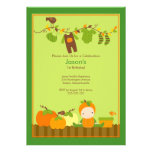 Fall Pumpkin Boy Birthday Party Invitation