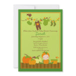 Fall Pumpkin Boy Clothesline Baby Shower Invite