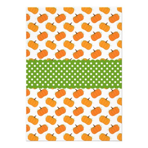 Fall Pumpkins Carriage Baby Shower Invitations