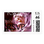 Fall Purple Wedding RSVP Postage Stamps