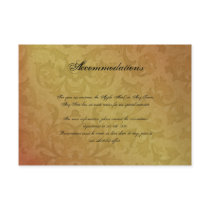 Fall Regency Wedding Insert Announcements