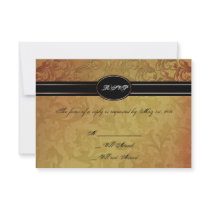 Fall Regency Wedding Response Card Invitation