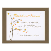 Fall Rehearsal Dinner Invitation