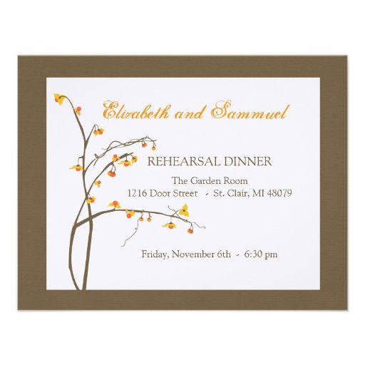 Fall Rehearsal Dinner Invitation