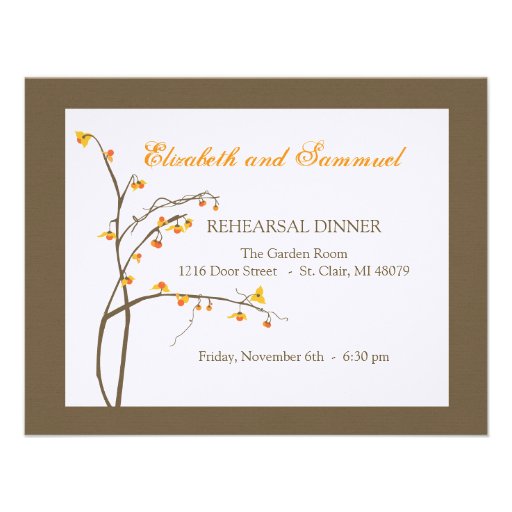 Fall Rehearsal Dinner Invitation