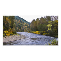 Fall River Print w/Scripture Verse Art Photo