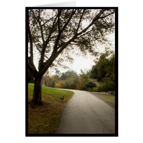 Fall Road Card card
