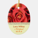 Fall Rose Floral Adoption Announcement Keepsake Christmas Tree Ornaments