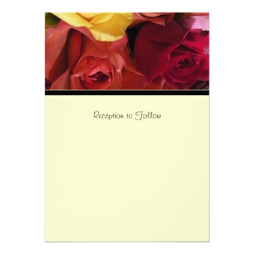 Fall Rose Floral Wedding Invitation