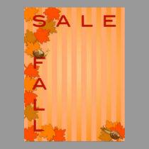 Fall Sale Illustration Poster posters