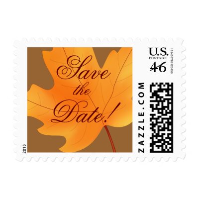 Fall Save the Date! postage stamps