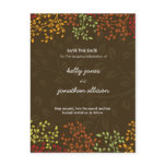 Fall Save the Date Wedding Invitation Post Cards