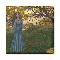 Fall Season Queen - Fantasy Magnet by mrssocolov4 Fall Season Queen - Fantasy Magnet