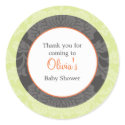 Fall Shower Favor Sticker sticker