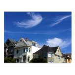 Fall Skies Above Houses Postcard postcards