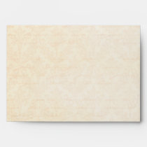 Fall Spice Orange Damask: Custom Linen Wedding A-7 envelopes