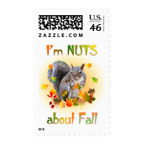 Fall Squirrel in Leaves stamps
