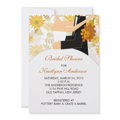 Fall Sunflower Bride Bridal Shower Invitation (10-pack)