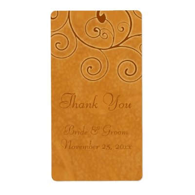 Fall Swirls Autumn Wedding Labels