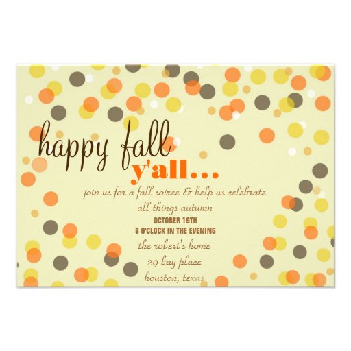 Fall Themed Party Invitation (front side)