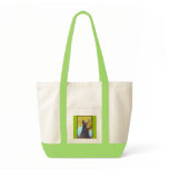 Fall Tree Aleph - Large Tote Lime bags
