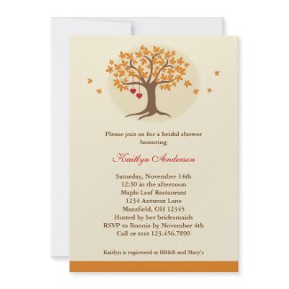 Fall Tree Bridal Shower Invitation