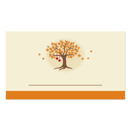 Fall Tree Place Card Business Card Templates