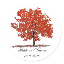 Fall tree stickers by MAPASUE Fall tree stickers