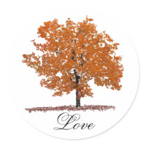 Fall tree stickers by MAPASUE Fall tree stickers