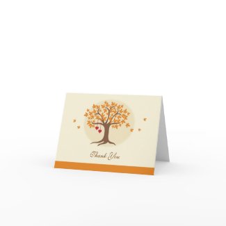 Fall Tree Thank You Card
