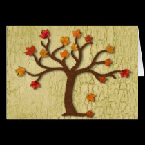 Fall Tree Thanksgiving Card cards