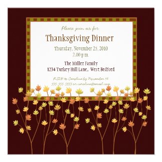 Fall Tree Thanksgiving Invitation