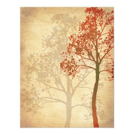 Fall Tree Wedding Reply Card Personalized Announcements