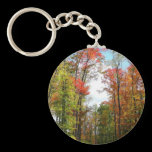 Fall Trees and Blue Sky Keychain