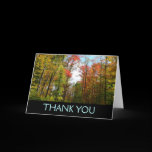 Fall Trees and Blue Sky Thank You Card (Blank Insi