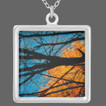 Fall Trees and Sky necklaces